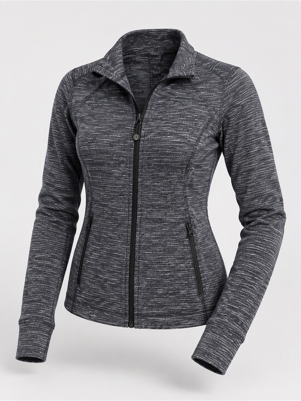lululemon athletica Black Space-Dye Zip-Up Bomber Jacket